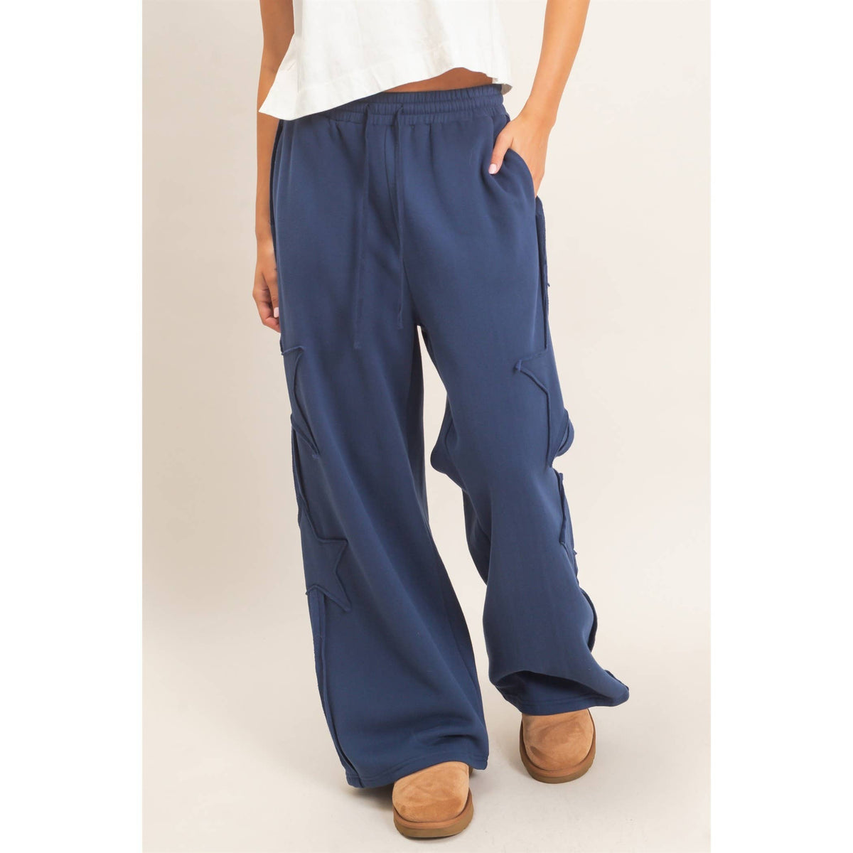 Lilly French Terry Star Patch Sweatpants