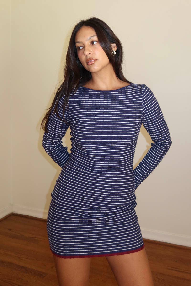 Nellie Knit Long Sleeve Mini Dress