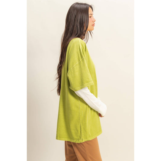 Oversized Crew Neck Top
