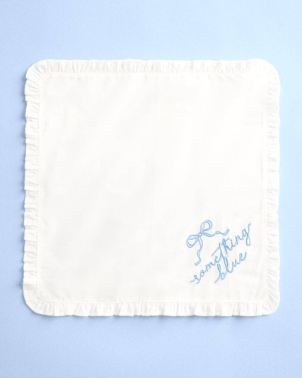 Something Blue Embroidered Handkerchief