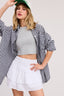 Oversized Gingham Button Down Shirt