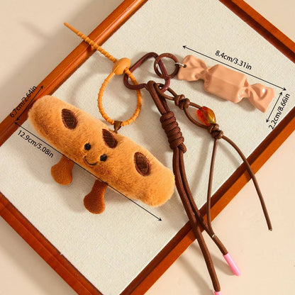 Plush Baguette & Croissant Bag Charm