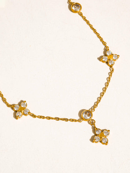 Aveline Floral Chain Necklace | Waterproof Jewelry