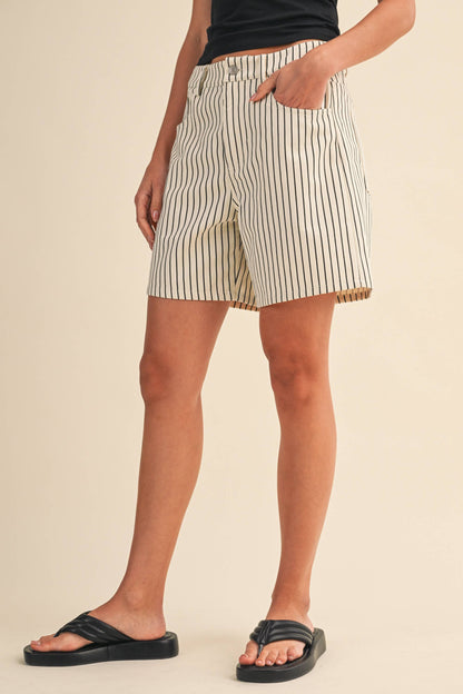 Dani Stripe Boyfriend Shorts