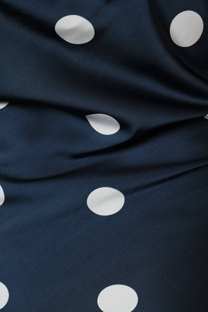 Dolly Asymmetrical Polka Dot Midi Dress