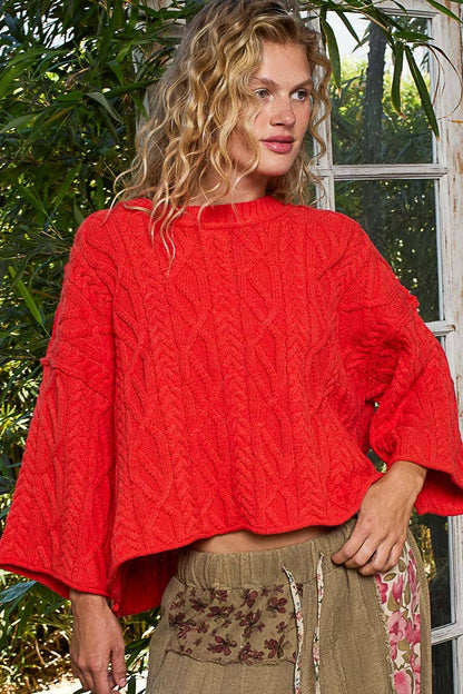 Sadie Cable Knit Short Sleeve