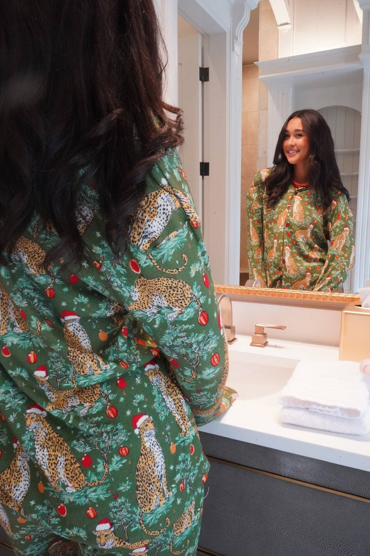 Christmas Cheetah Pajama Set