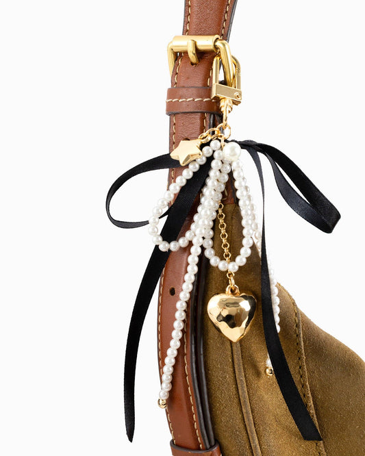 Trinn Pearl Bow Bag Charm