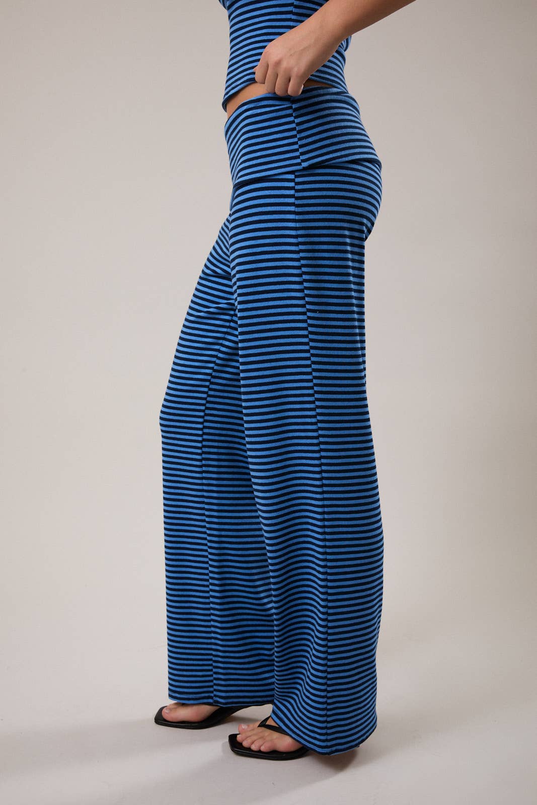 Bonnie Stripe Foldover Pants