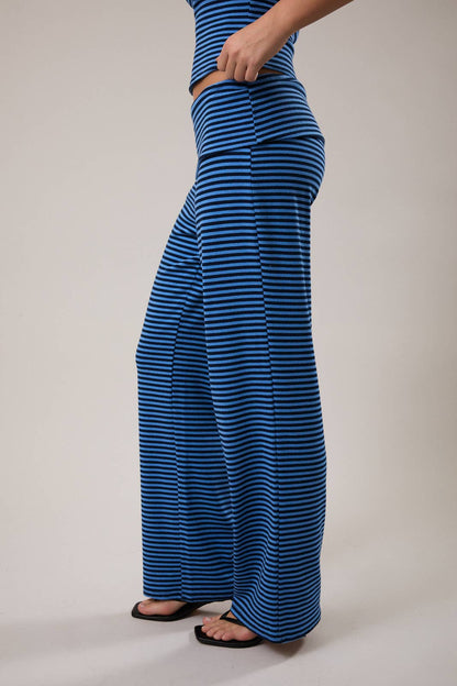 Bonnie Stripe Foldover Pants