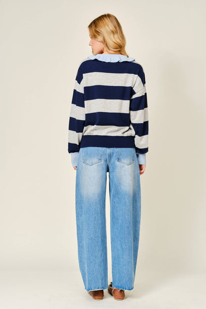 Ainsley Lace Detail Barrel Jean
