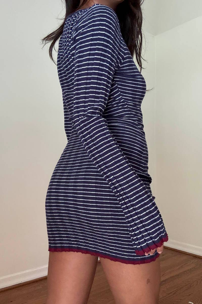 Nellie Knit Long Sleeve Mini Dress