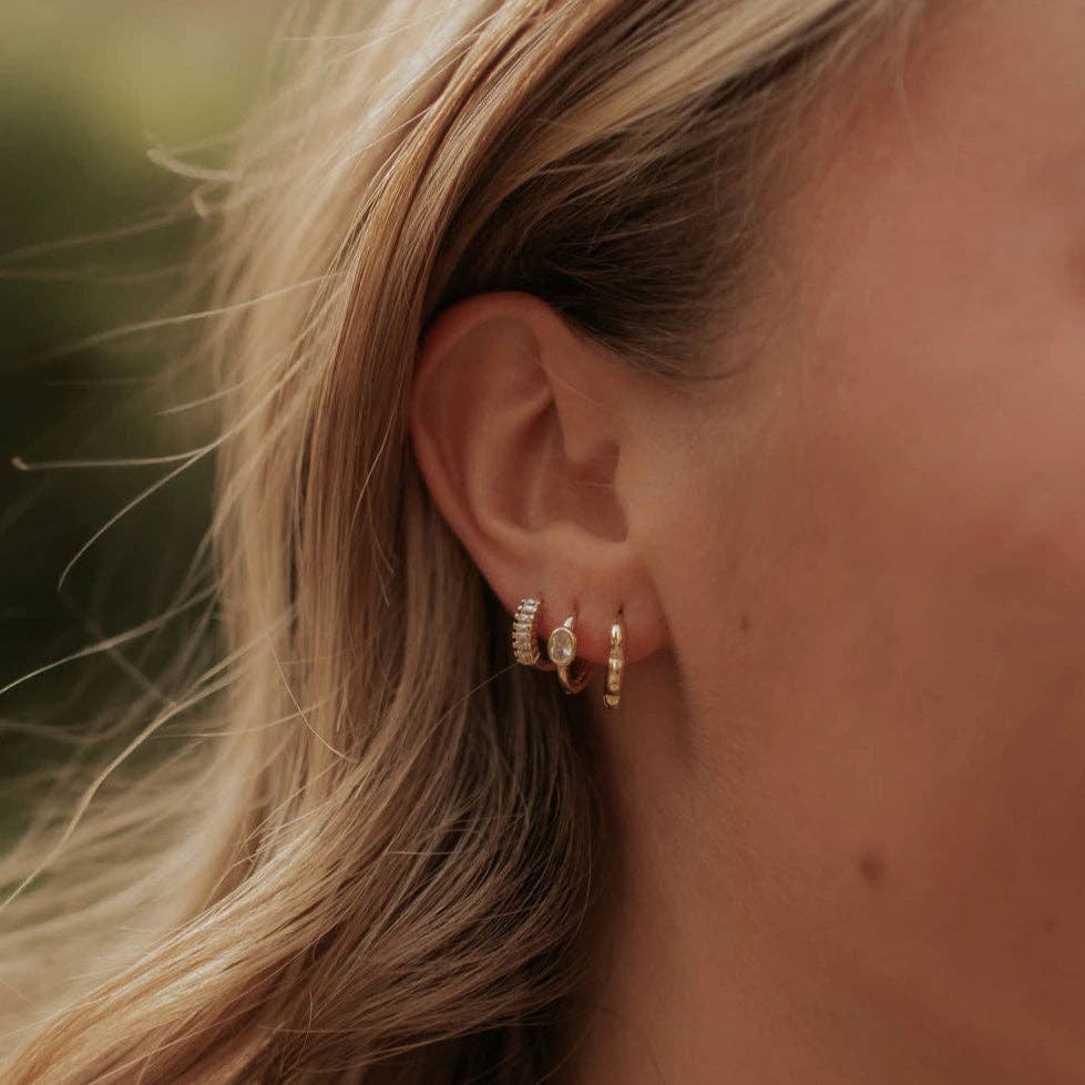 Aspen Diamond Hoops | Waterproof Jewelry