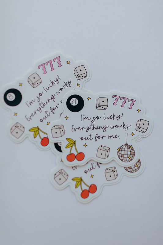 I'm So Lucky Sticker
