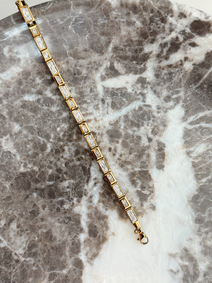 Luda Emerald Cut Bracelet | Waterproof Jewelry