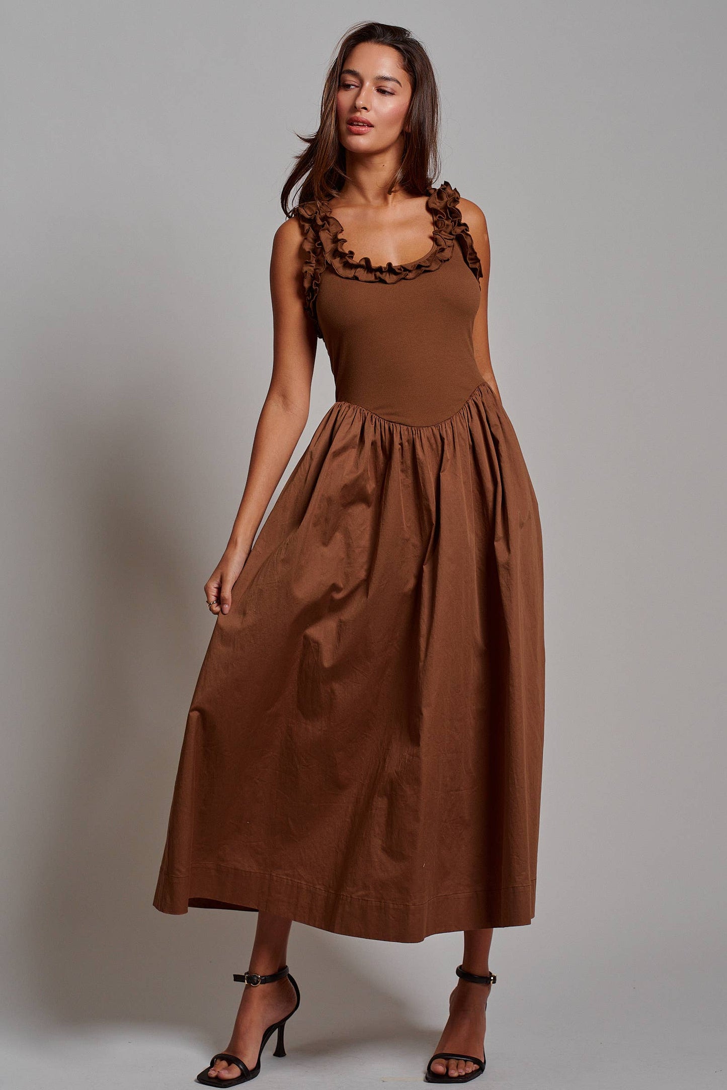Gina Ribbed Knit Midi Dress