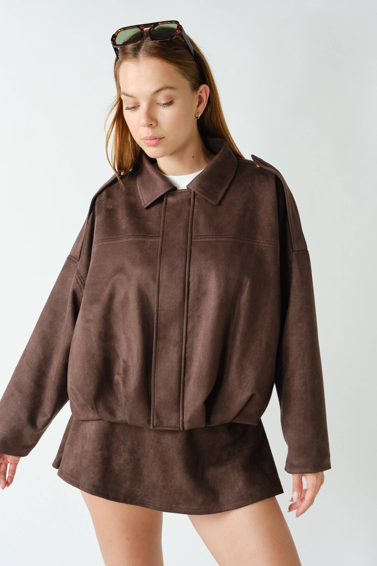 Devin Mojave Suede Finish Zip-Front Jacket