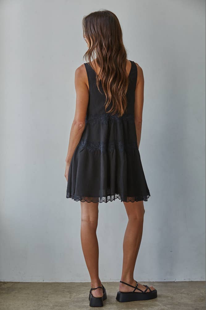Naomi Lace Detail Mini Dress