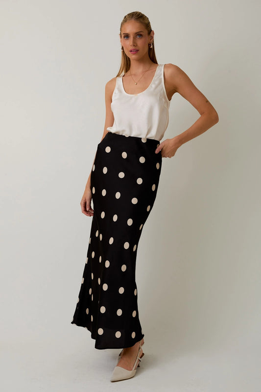 Nina Polka Dot Maxi Skirt
