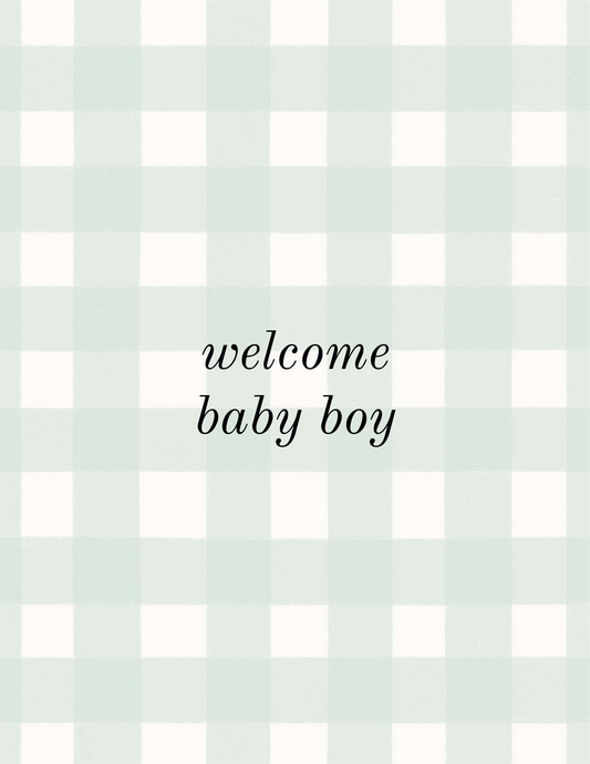 Welcome Baby Boy Greeting Card