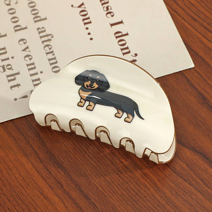 Dollie Dachshund Print Hair Clip