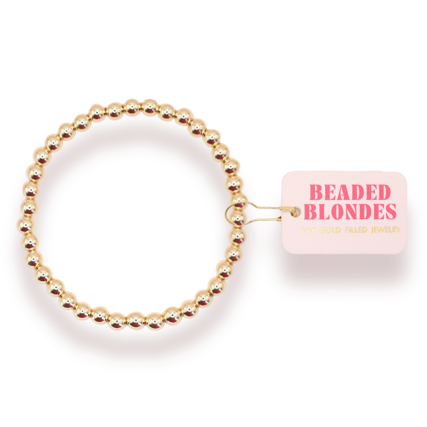 5MM Gold Beaded Bracelet | BEADED BLONDES
