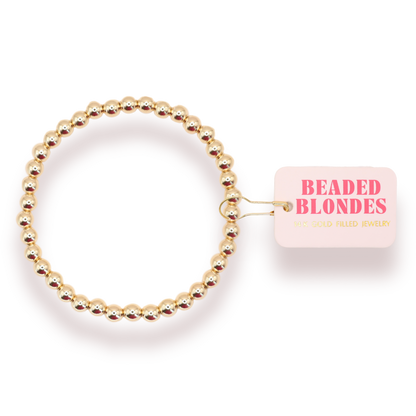 5MM Gold Beaded Bracelet | BEADED BLONDES