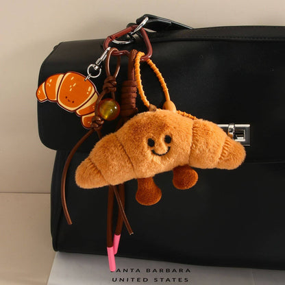 Plush Baguette & Croissant Bag Charm
