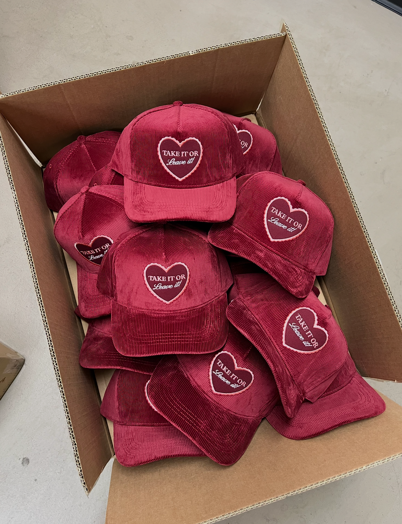Take It Or Leave It | Maroon Corduroy Hat