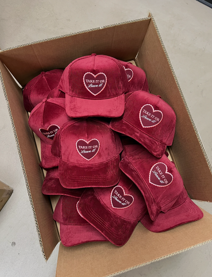 Take It Or Leave It | Maroon Corduroy Hat