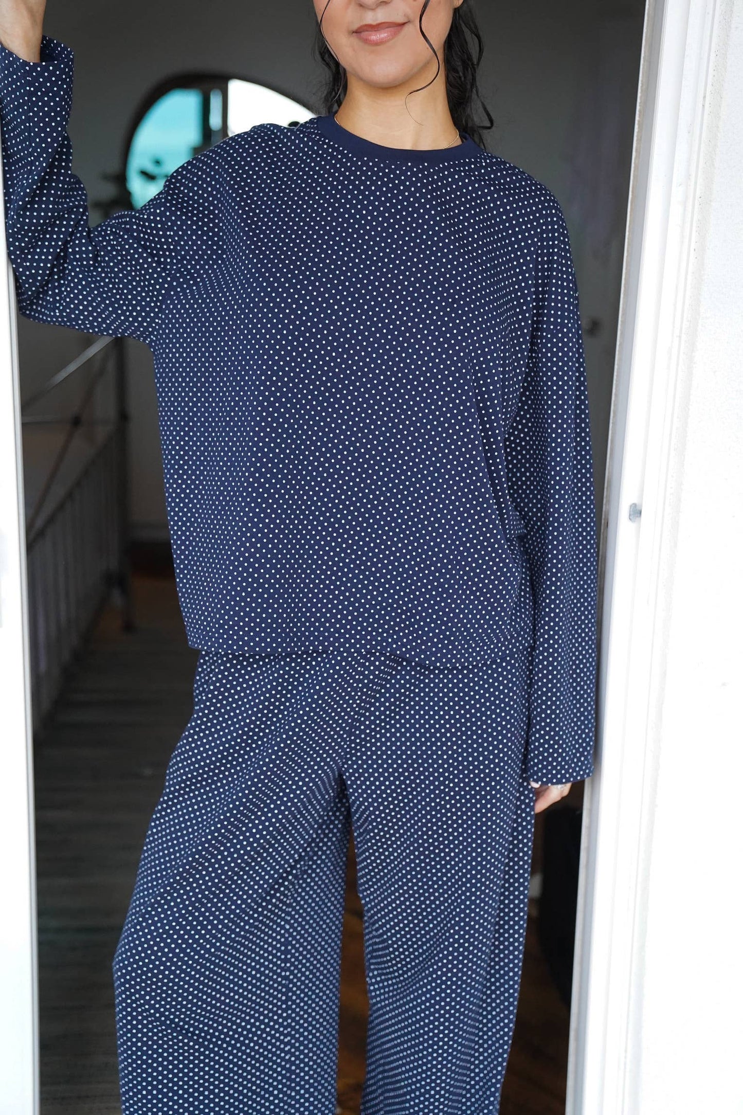 Penny Long Sleeve Polka Dot Top