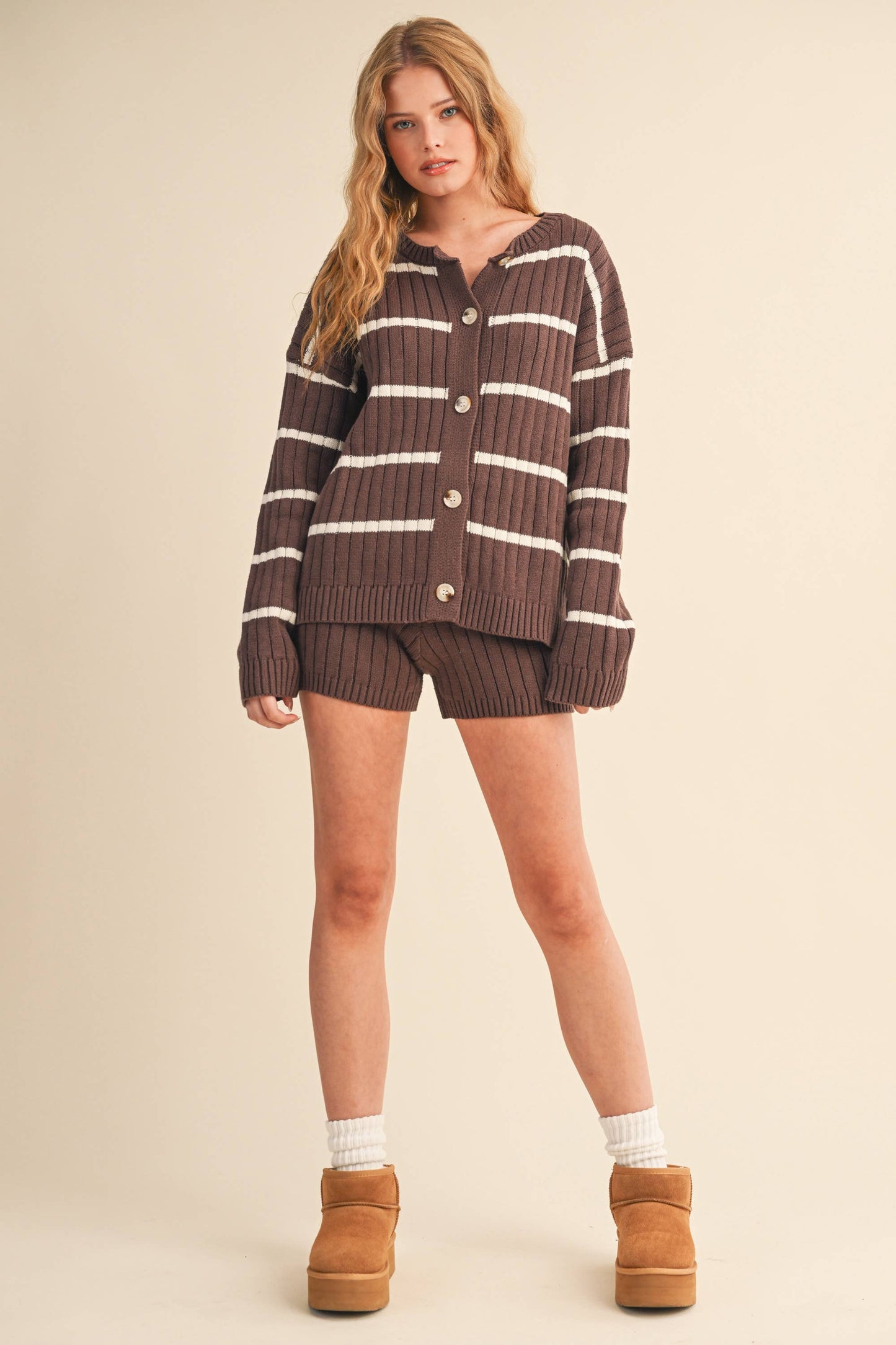 Tess Stripe Sweater and Shorts Set