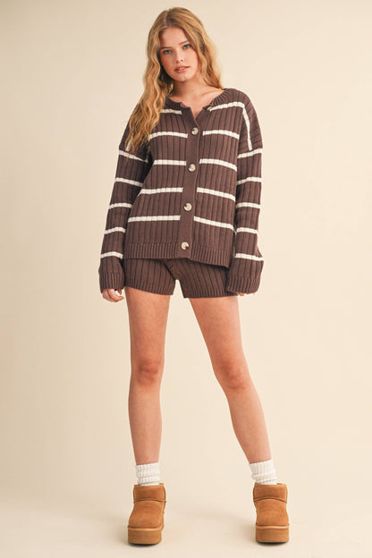 Tess Stripe Sweater and Shorts Set