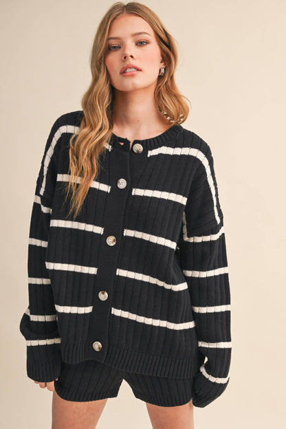 Tess Stripe Sweater and Shorts Set