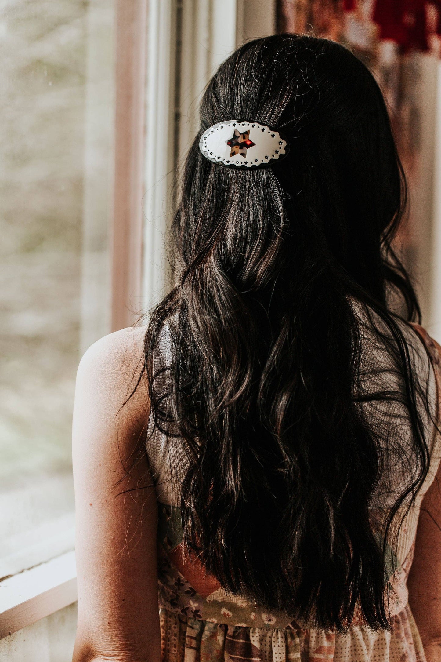 Tortoise Star Ponytail Barrette