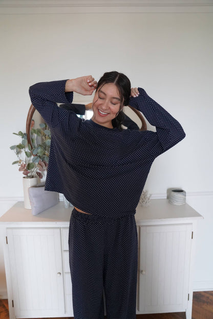 Penny Long Sleeve Polka Dot Top