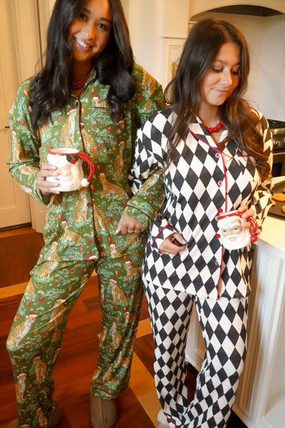 Christmas Cheetah Pajama Set