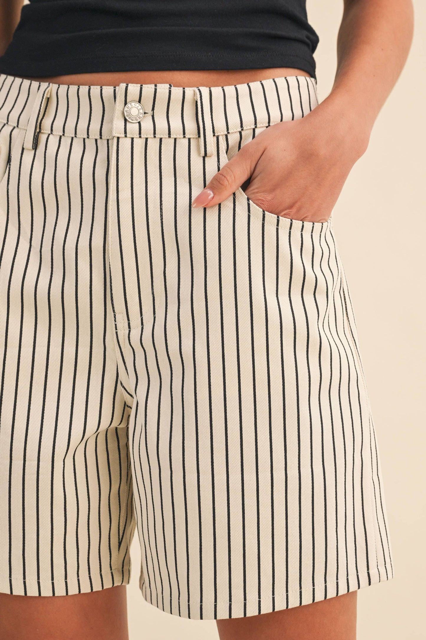 Dani Stripe Boyfriend Shorts