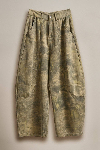 Josie Camo Barrel Jeans