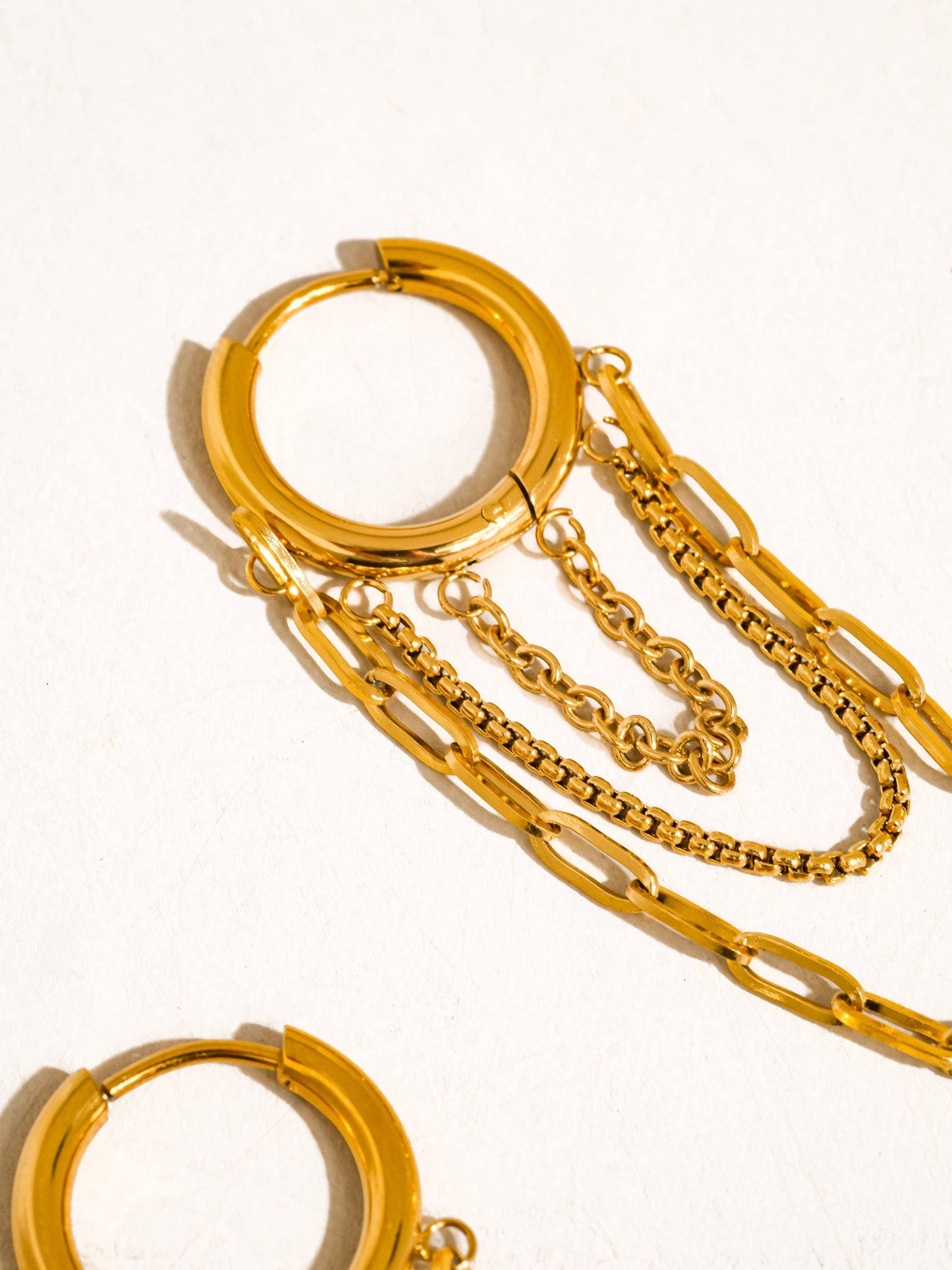 Vianne Multi Chain Drop Earrings | Waterproof Jewelry