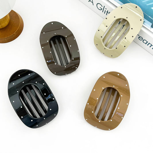 Polka Dot Flat Claw Clip