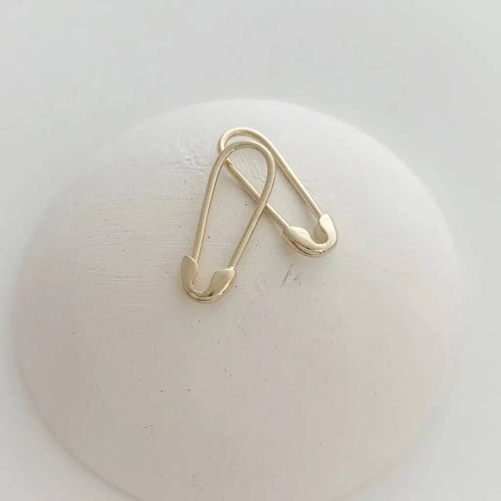 Ainsley Mini Safety Pin Hoops