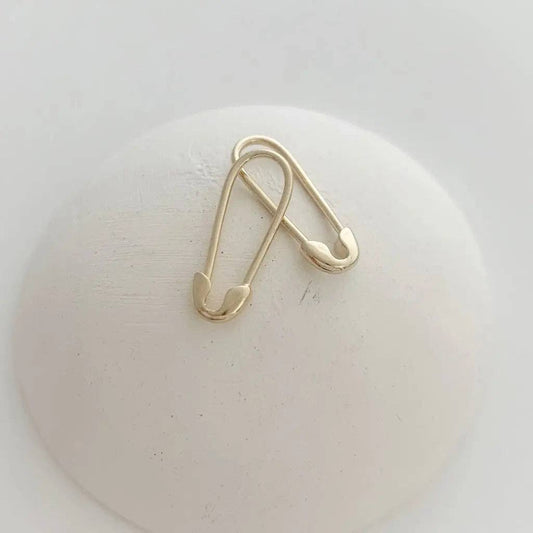 Ainsley Mini Safety Pin Hoops