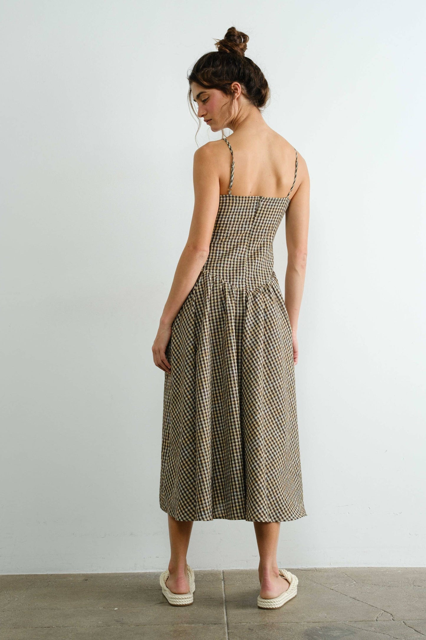 Phoebe Gingham Smocked  Midi Dress
