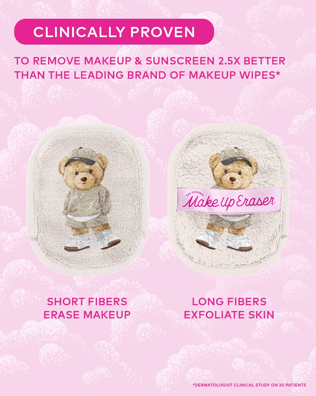 Teddy Bear 7-Day Gift Set & Plush Cosmetic Bag | Makeup Eraser