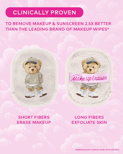 Teddy Bear 7-Day Gift Set & Plush Cosmetic Bag | Makeup Eraser