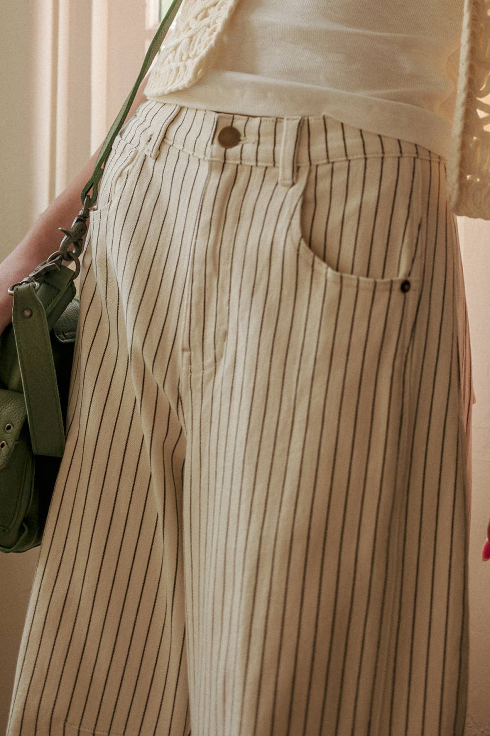 Penny Pin Stripe Barrel Pants