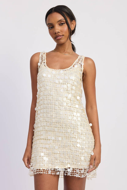 Lola Sequin Mesh Dress