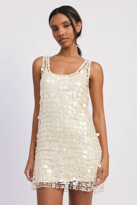 Lola Sequin Mesh Dress