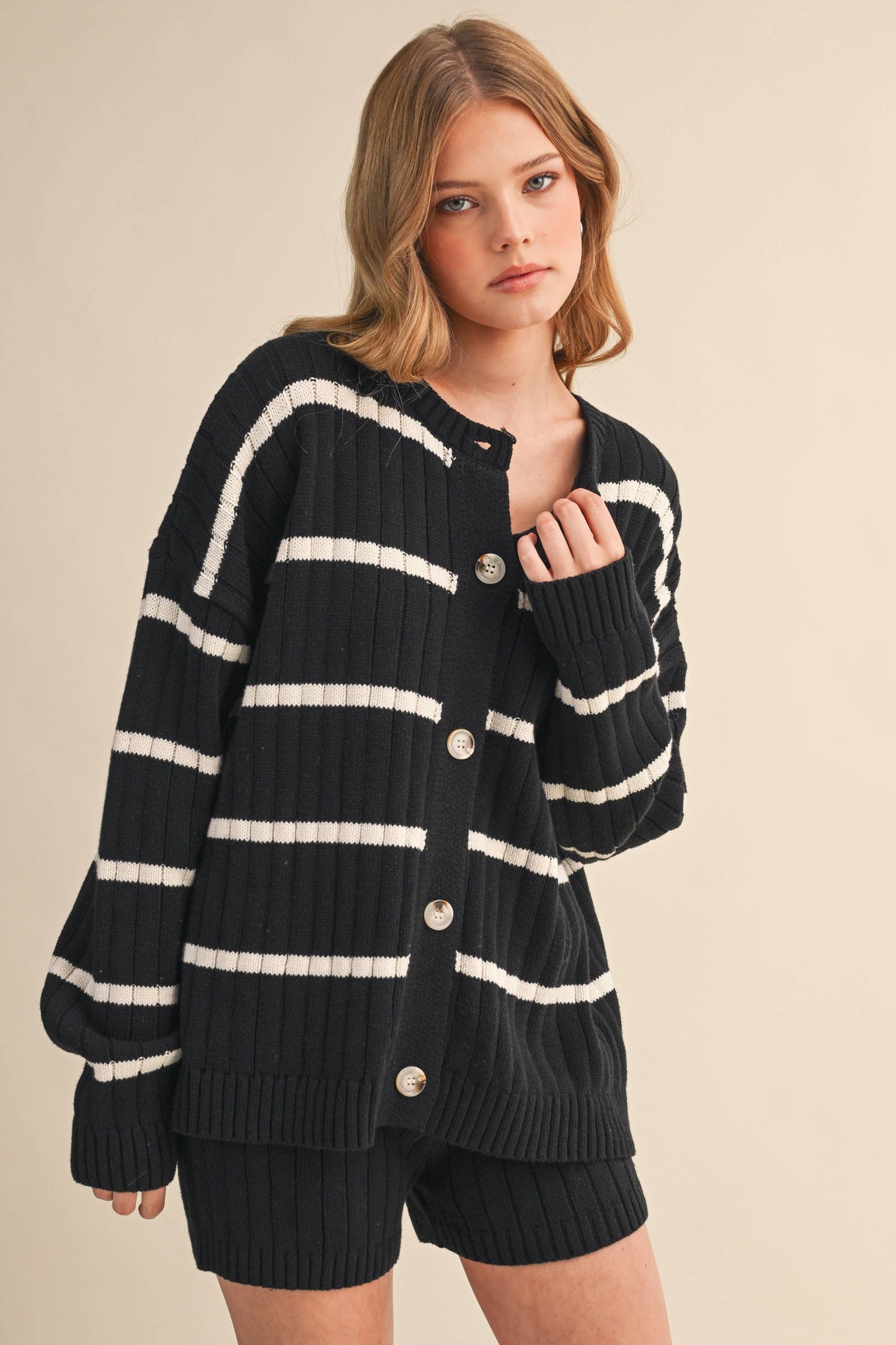 Tess Stripe Sweater and Shorts Set